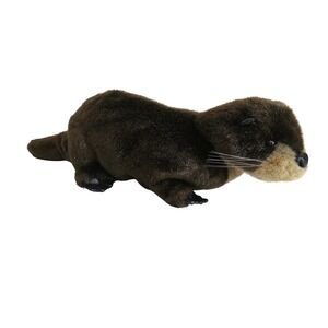 Folkmanis Hand Puppet Plush River Otter Stuffed Animal Toy‎ Brown Realistic 19"